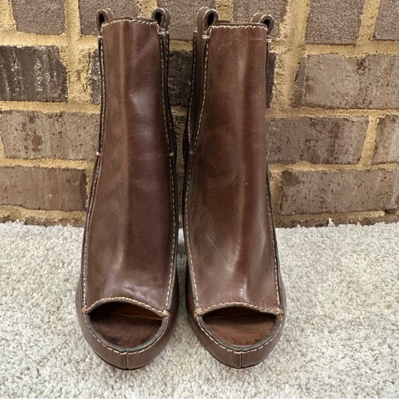 Givenchy Leather Open Toe Heeled Ankle Booties - Picture 2 of 11